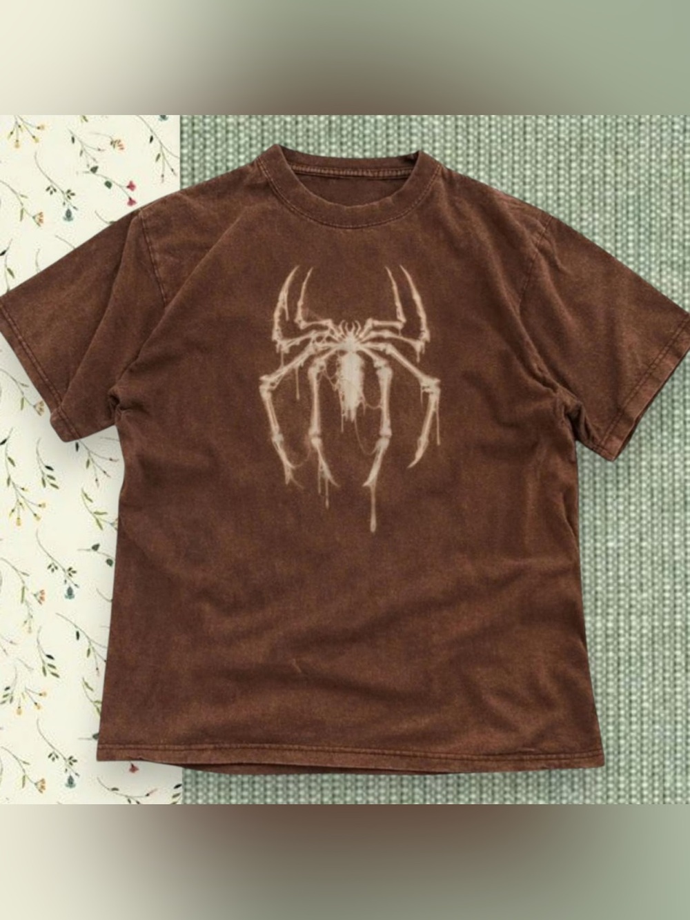 Gildan Spider Graphic T-Shirt Brown Sanava For Unisex